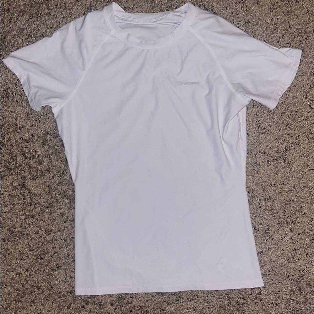 White Short Sleeve Athletic Shirt